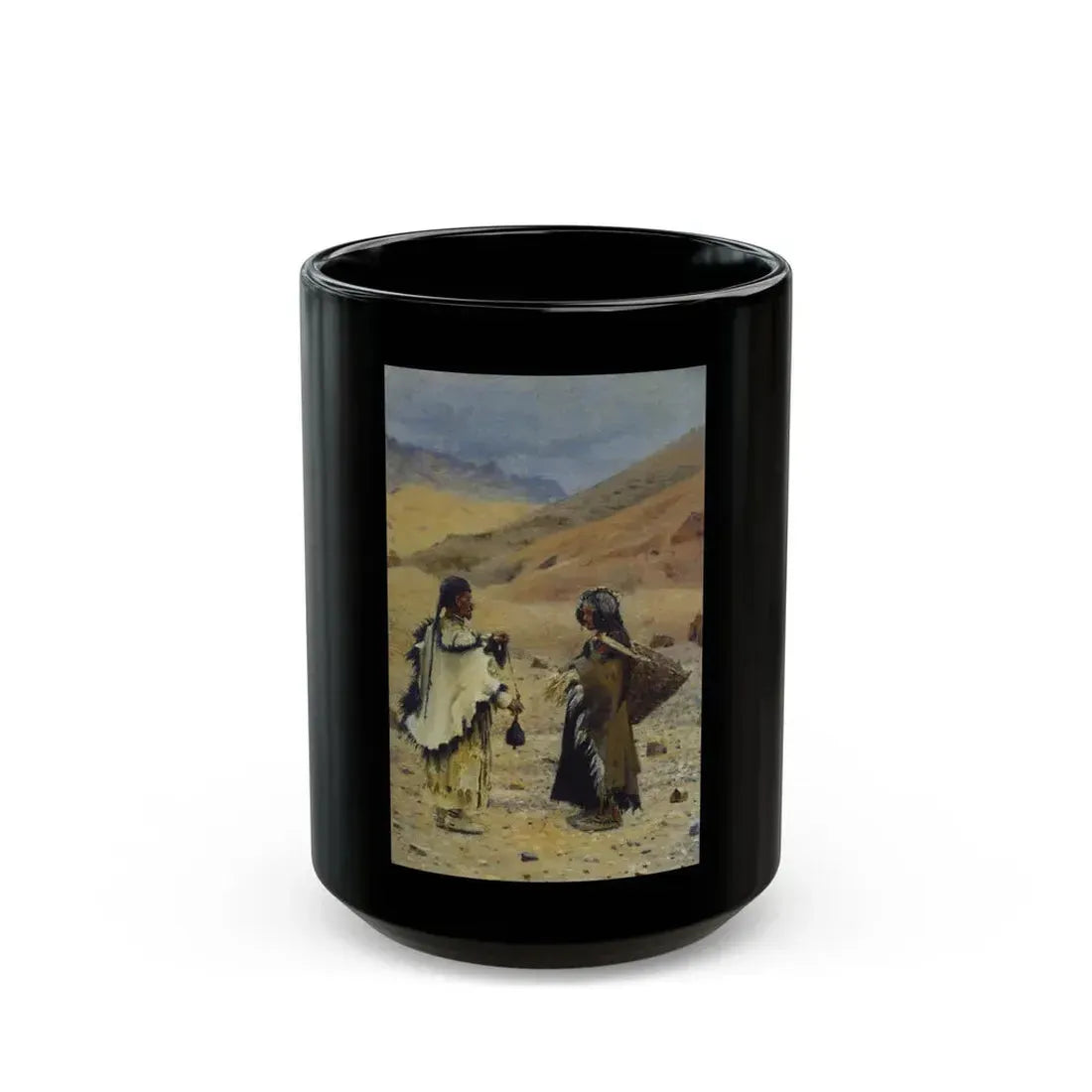 Vasily Vereshchagin (1842-1904) West Tibetans 1876 - Black Coffee Mug 15oz - Go Mug Yourself