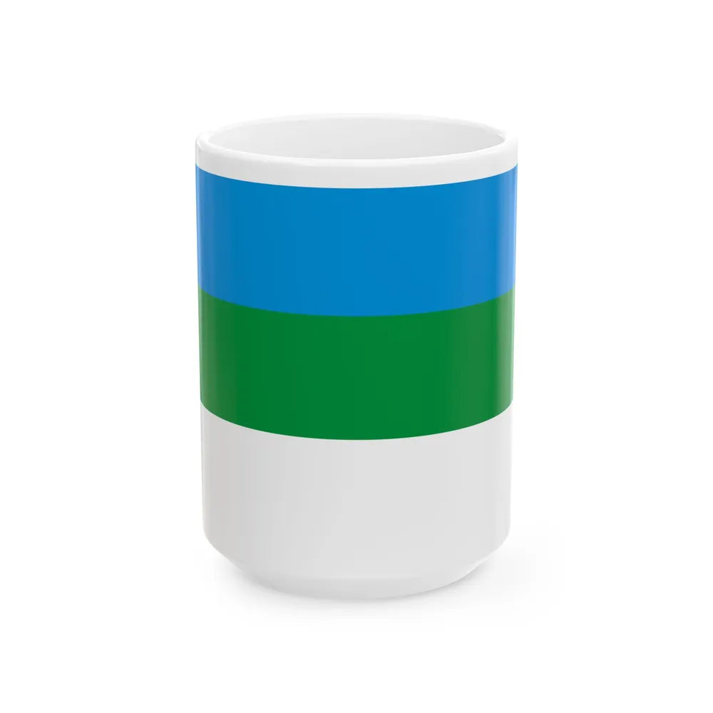 Vaste-Kuuste valla lipp (Estonia) White Coffee Mug 15oz - Go Mug Yourself