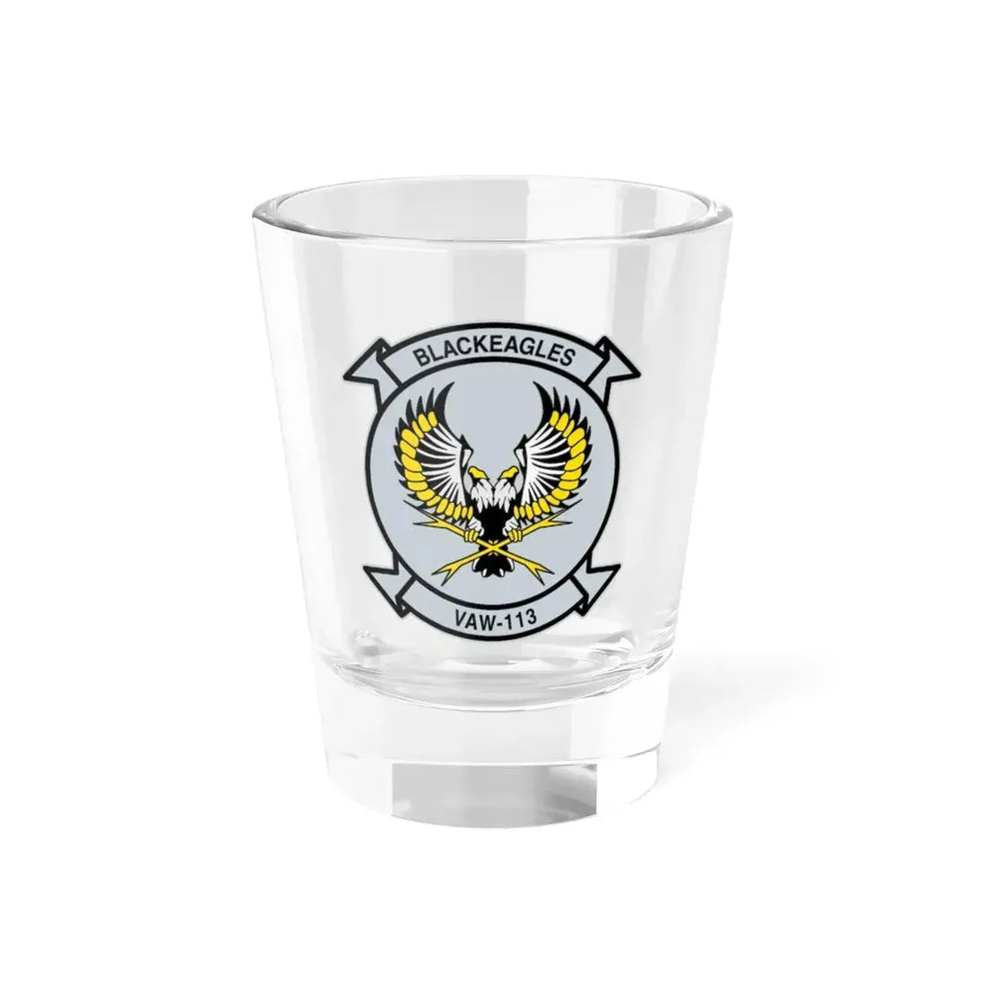 VAW 113 Blackeagles (U.S. Navy) Shot Glass 1.5oz 1.5oz - Go Mug Yourself
