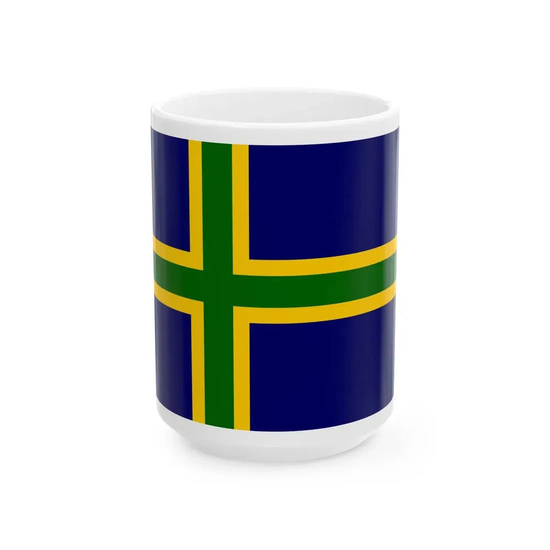 Vendsysselflag (Denmark) White Coffee Mug 15oz - Go Mug Yourself