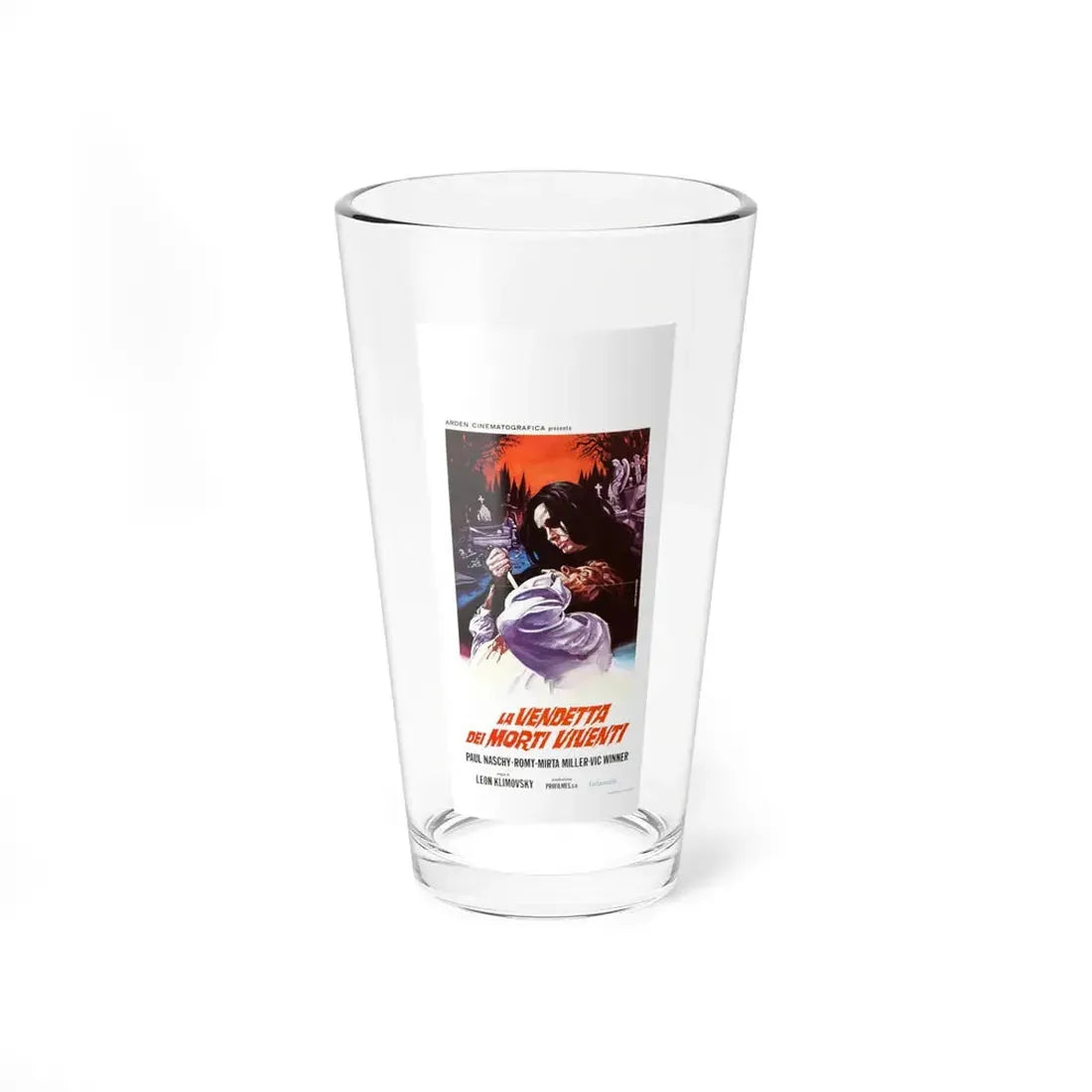 VENGEANCE OF THE ZOMBIES (ITALIAN) 1973 Movie Poster - Pint Glass 16oz 16oz - Go Mug Yourself