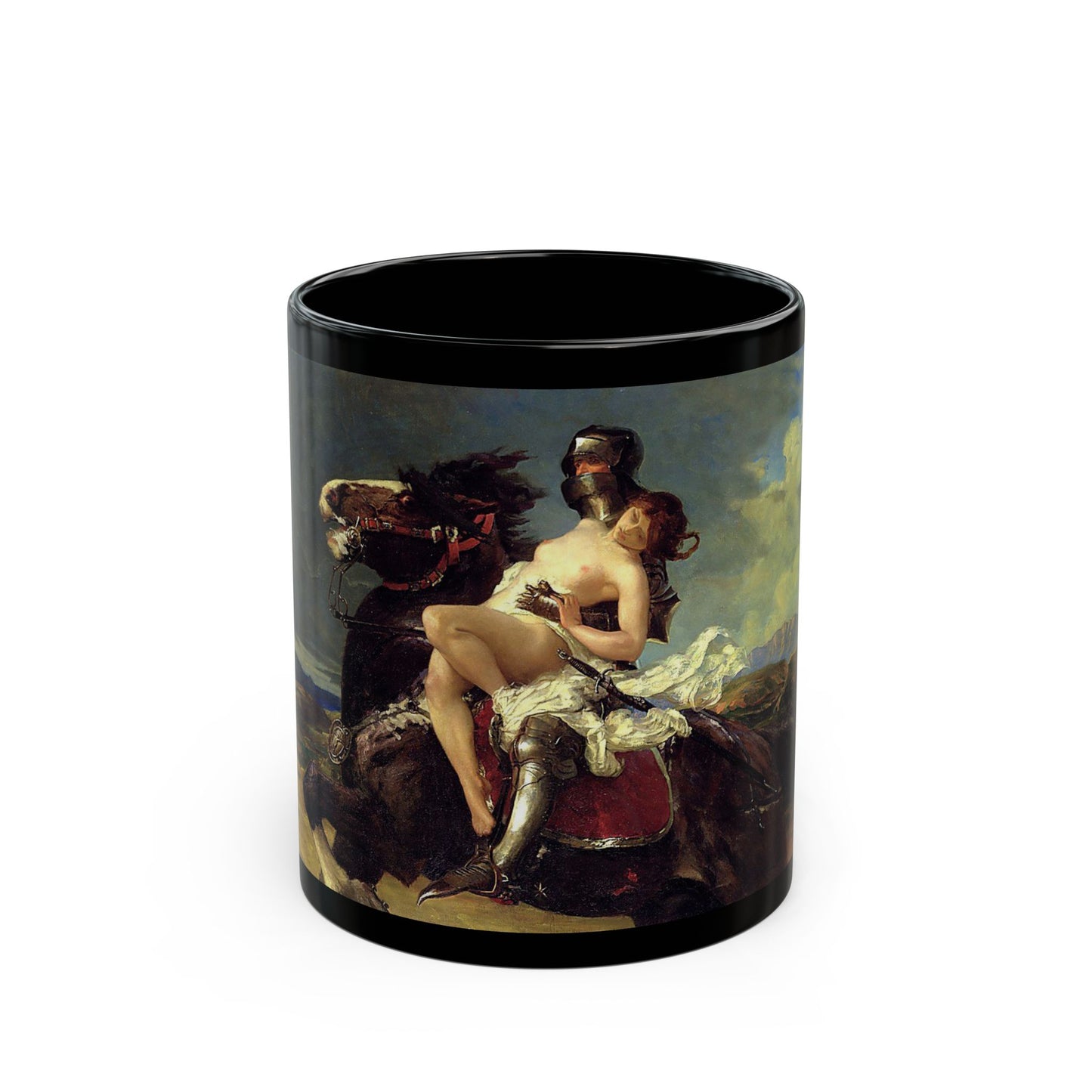Vereker Monteith Hamilton (1856-1931) The Rescue - Black Coffee Mug-11oz-Go Mug Yourself