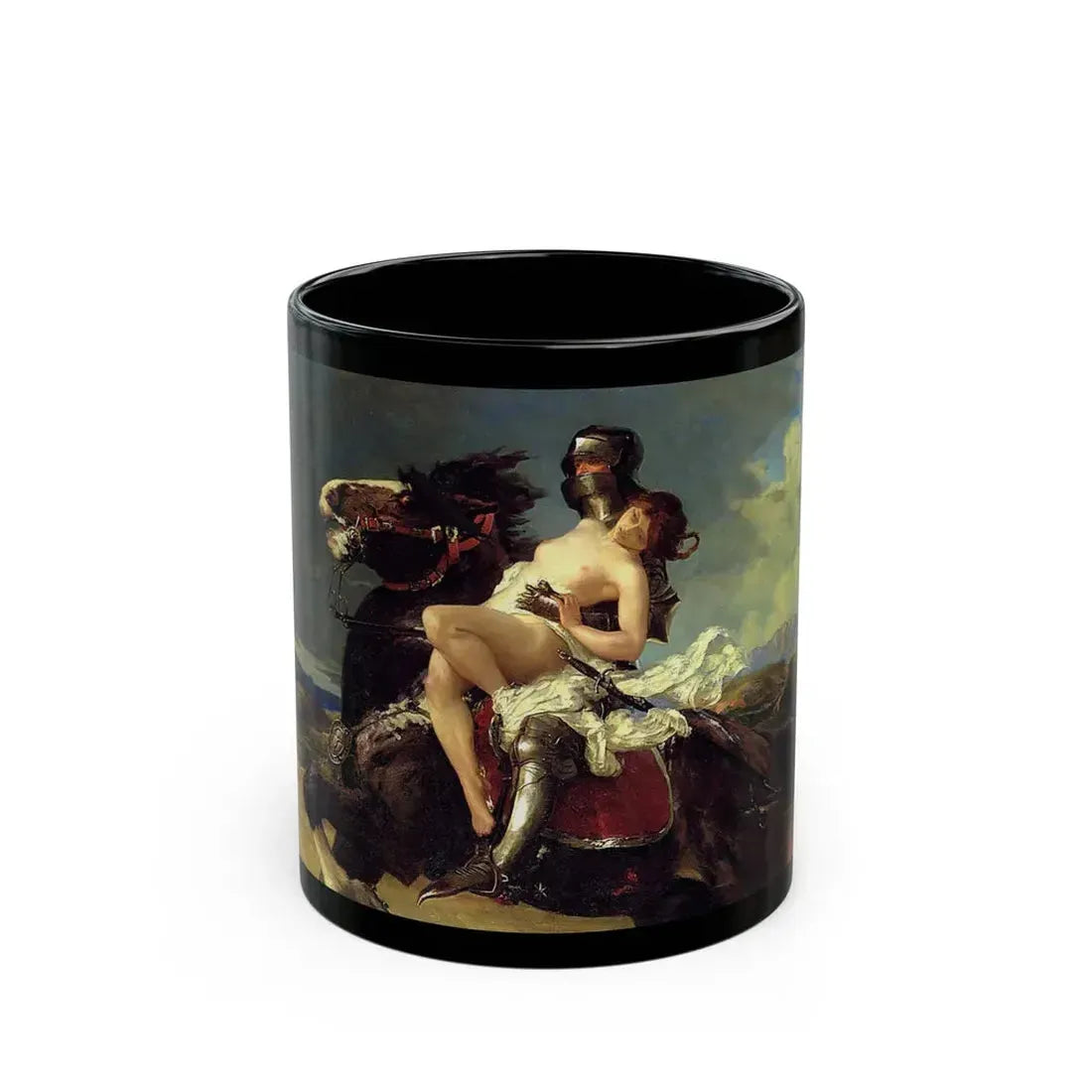 Vereker Monteith Hamilton (1856-1931) The Rescue - Black Coffee Mug 11oz - Go Mug Yourself