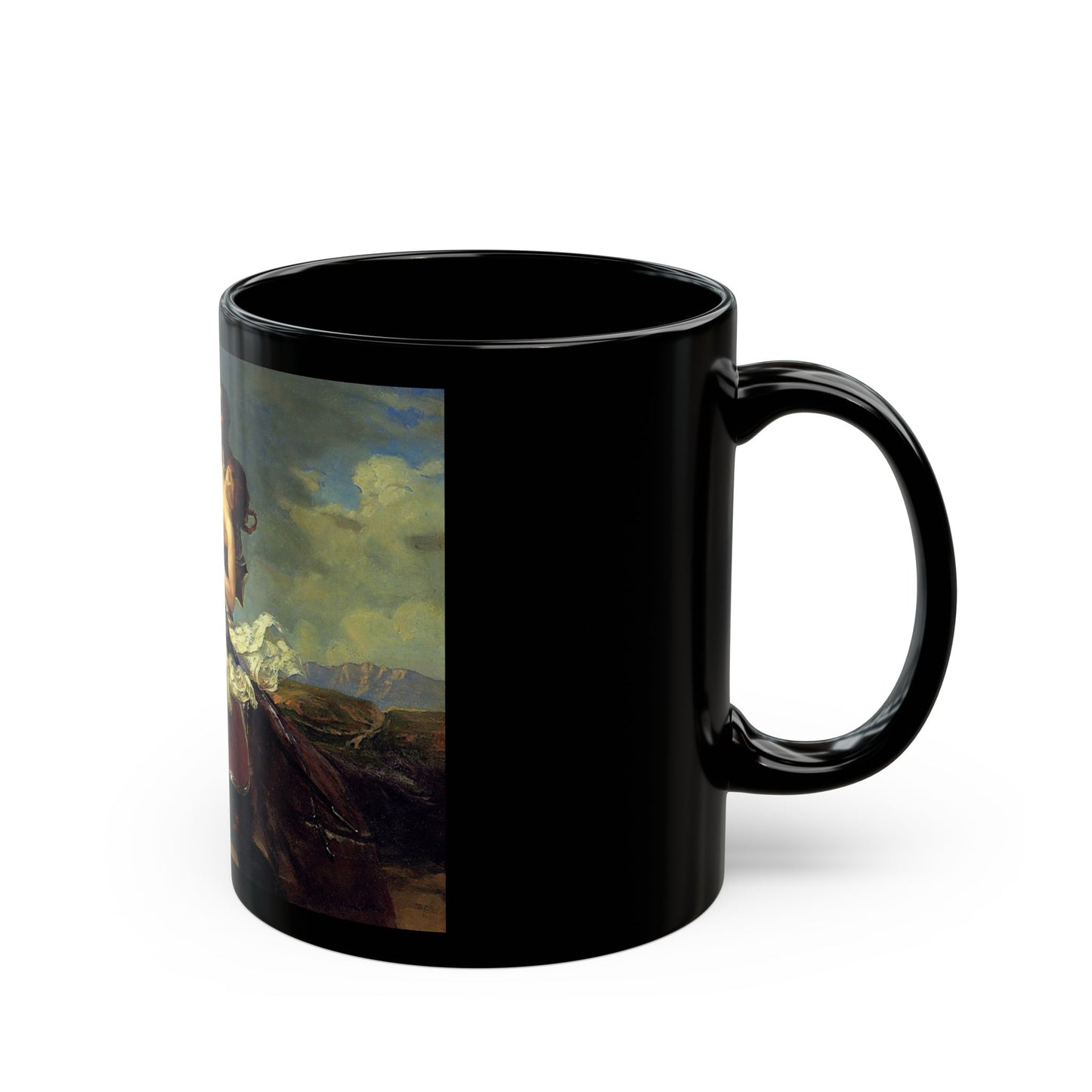 Vereker Monteith Hamilton (1856-1931) The Rescue - Black Coffee Mug-Go Mug Yourself