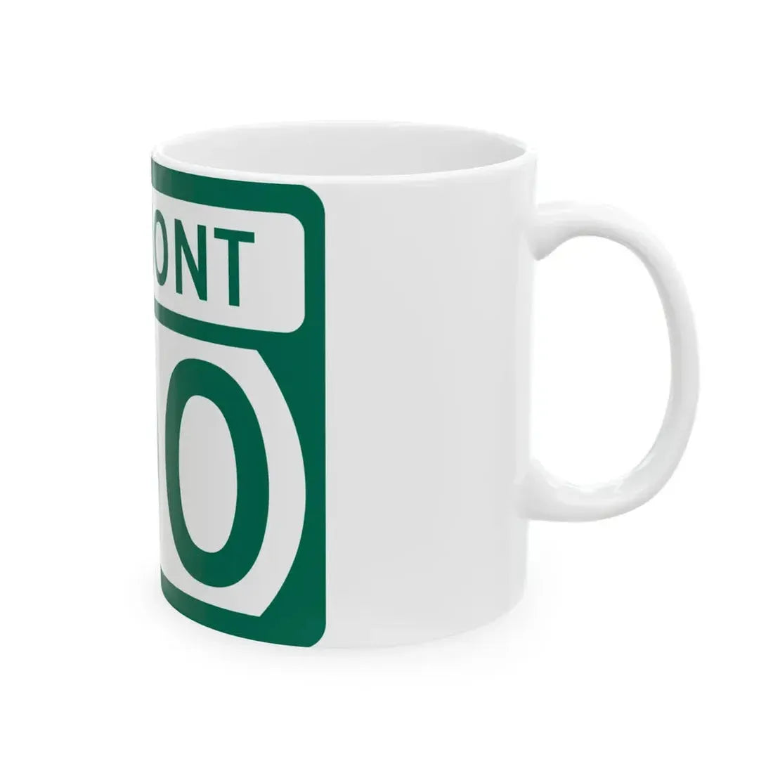 Vermont 100 (Vermont) (Road Sign) White Coffee Mug - Go Mug Yourself