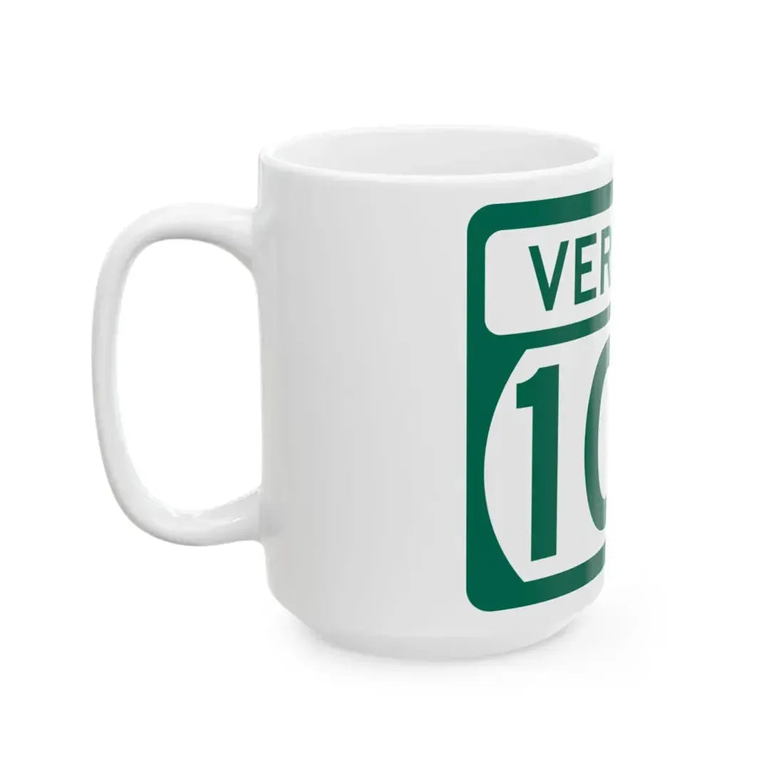 Vermont 100 (Vermont) (Road Sign) White Coffee Mug - Go Mug Yourself