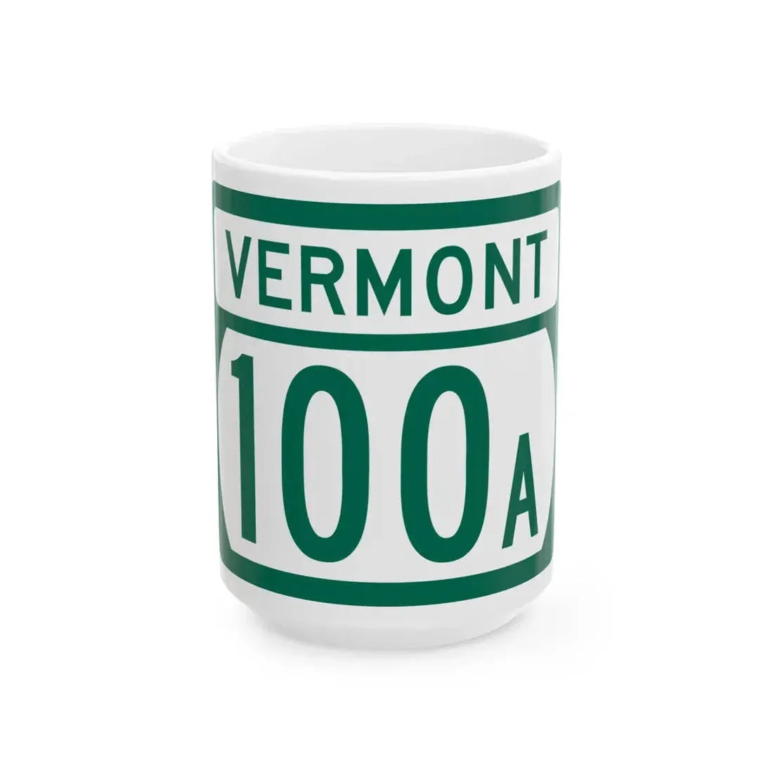 Vermont 100A (Vermont) (Road Sign) White Coffee Mug 15oz - Go Mug Yourself