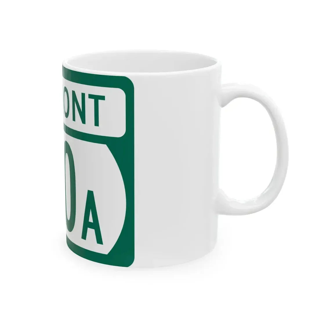 Vermont 100A (Vermont) (Road Sign) White Coffee Mug - Go Mug Yourself