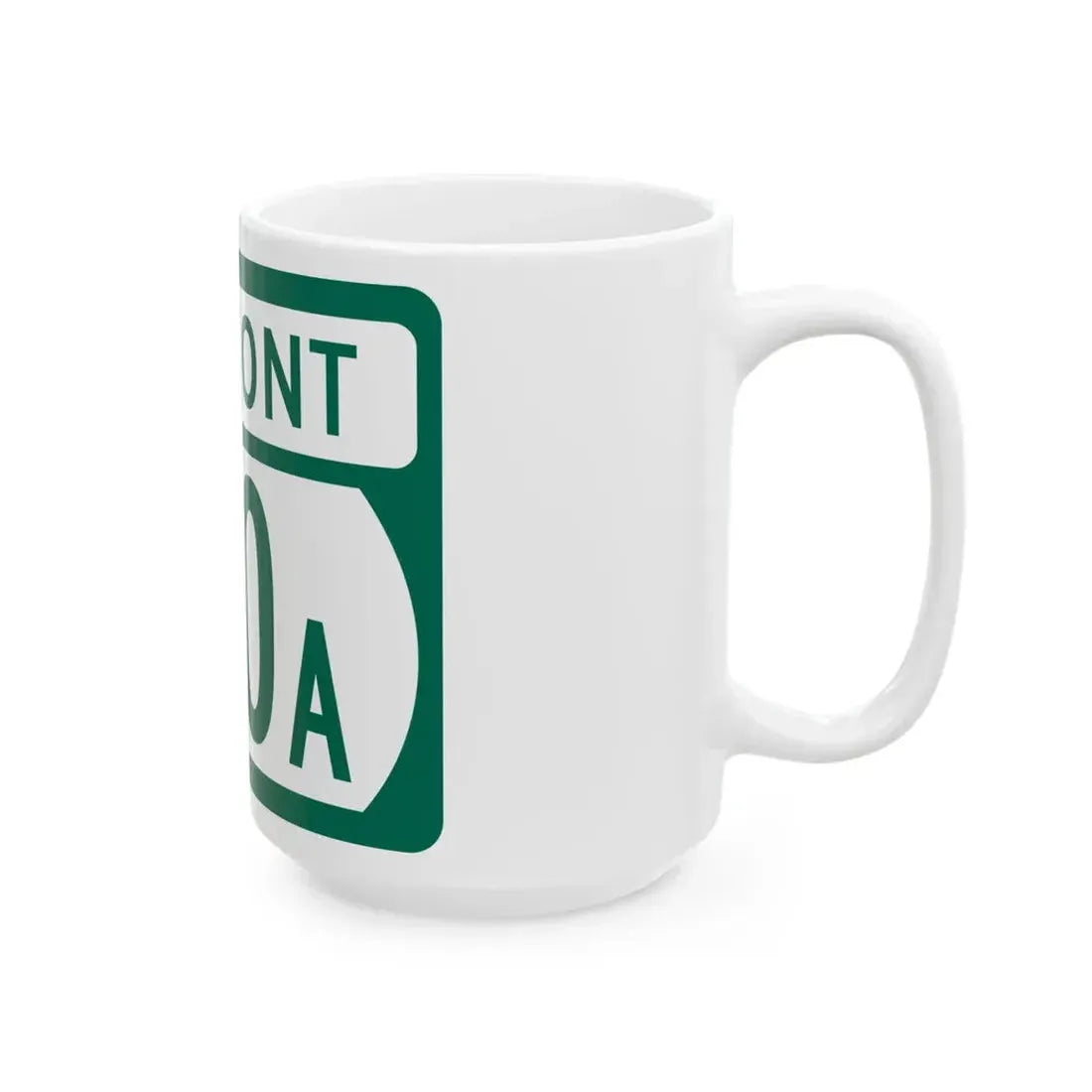 Vermont 100A (Vermont) (Road Sign) White Coffee Mug - Go Mug Yourself