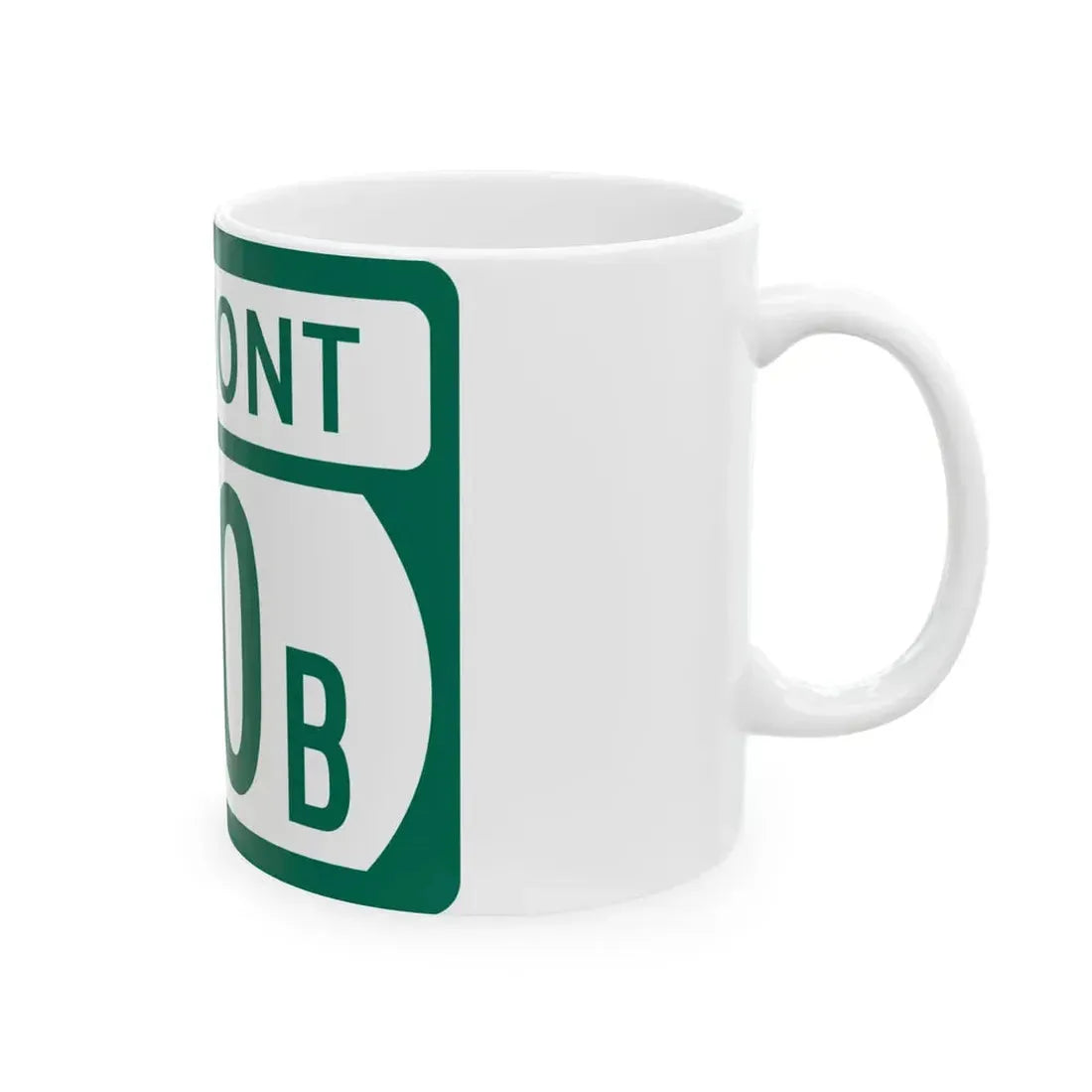 Vermont 100B (Vermont) (Road Sign) White Coffee Mug - Go Mug Yourself