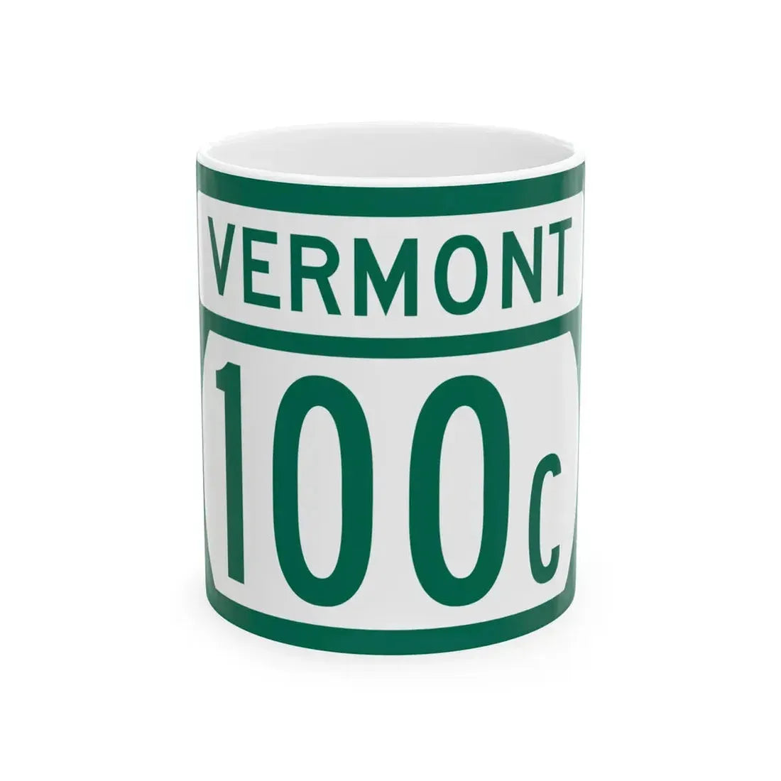 Vermont 100C (Vermont) (Road Sign) White Coffee Mug 11oz - Go Mug Yourself