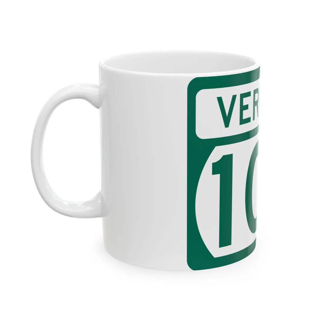 Vermont 102 (Vermont) (Road Sign) White Coffee Mug - Go Mug Yourself