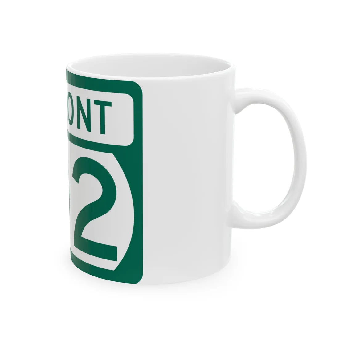 Vermont 102 (Vermont) (Road Sign) White Coffee Mug - Go Mug Yourself