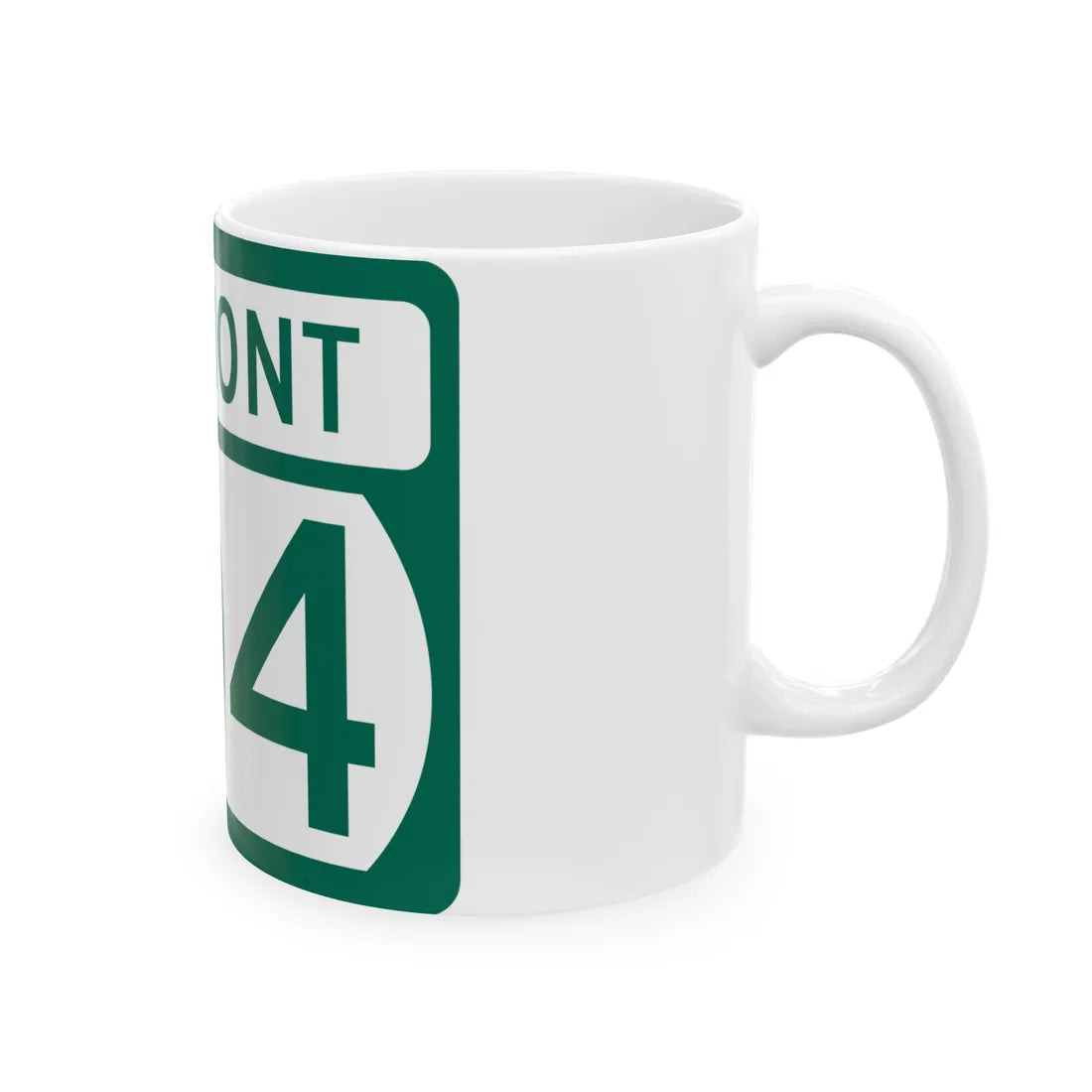 Vermont 104 (Vermont) (Road Sign) White Coffee Mug - Go Mug Yourself