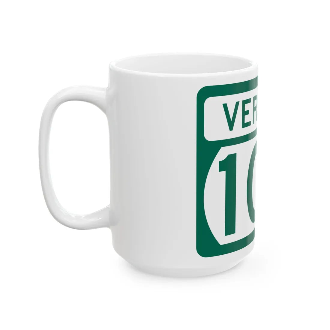 Vermont 104 (Vermont) (Road Sign) White Coffee Mug - Go Mug Yourself
