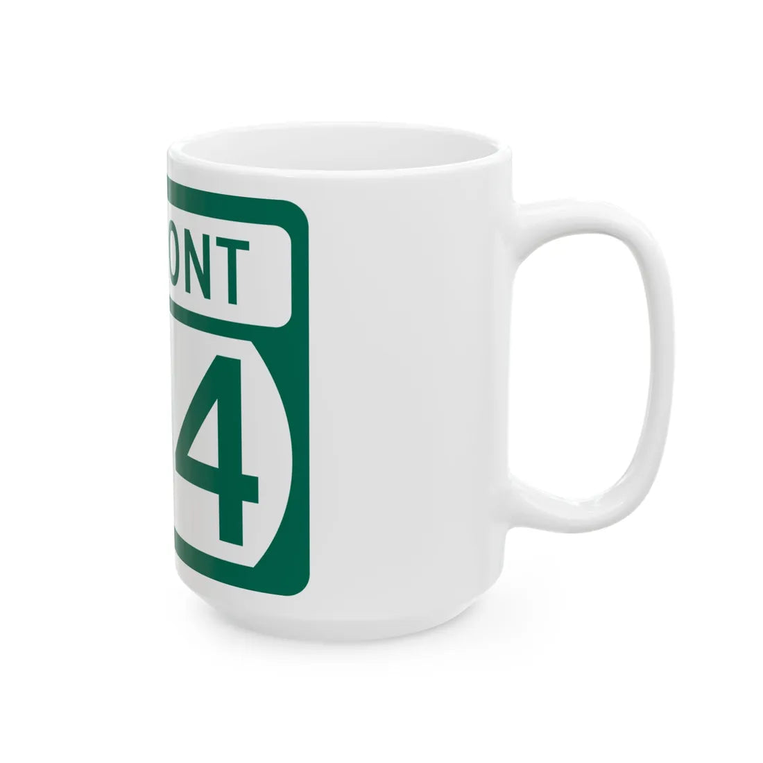 Vermont 104 (Vermont) (Road Sign) White Coffee Mug - Go Mug Yourself