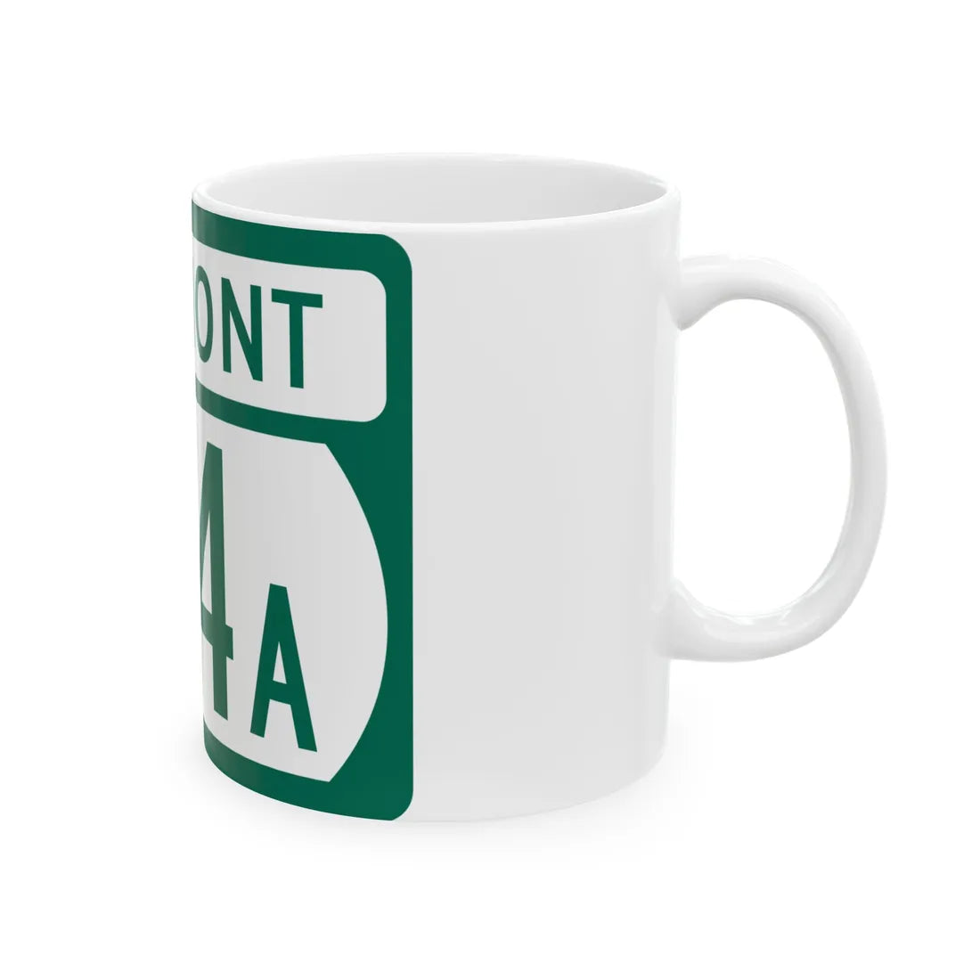 Vermont 104A (Vermont) (Road Sign) White Coffee Mug - Go Mug Yourself