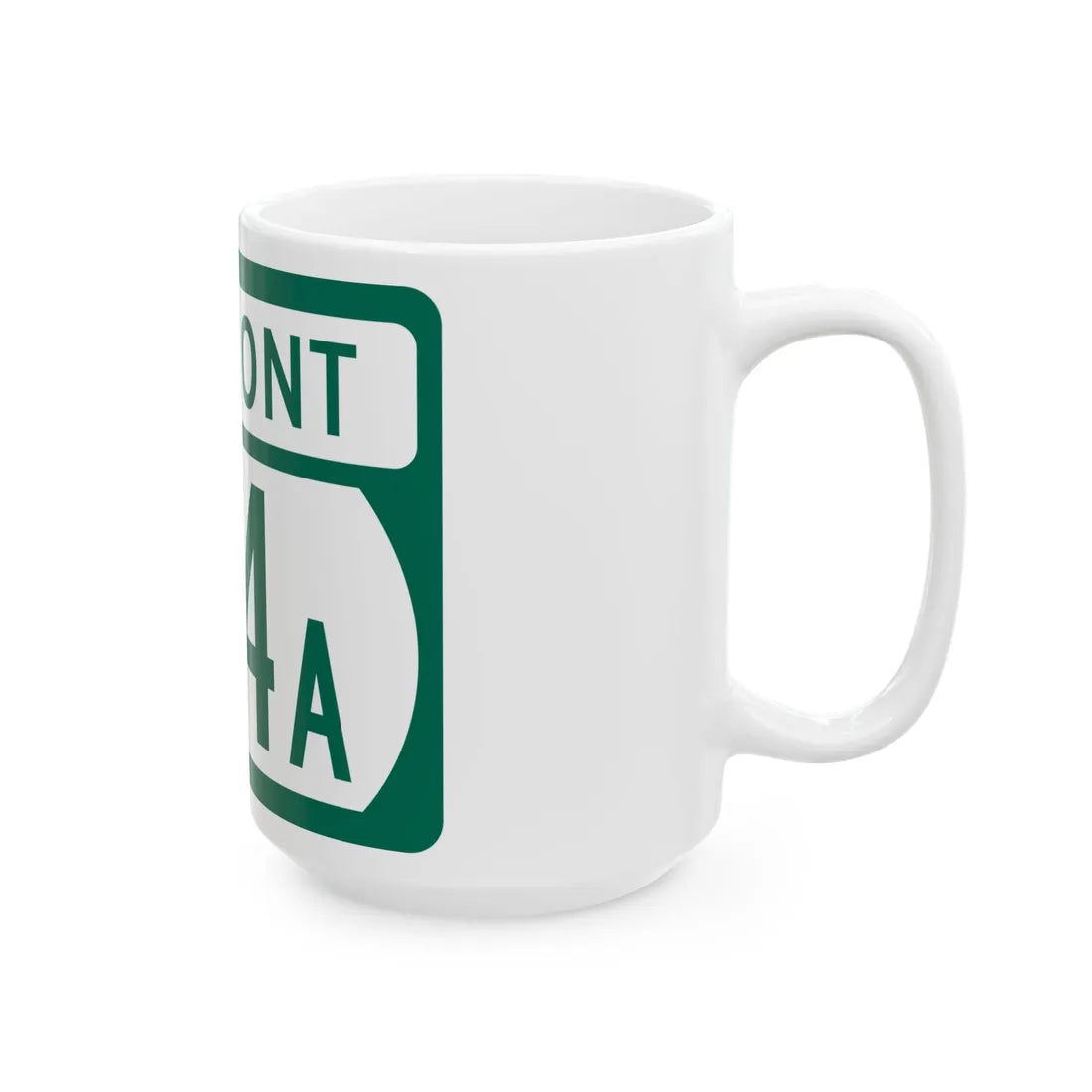 Vermont 104A (Vermont) (Road Sign) White Coffee Mug - Go Mug Yourself