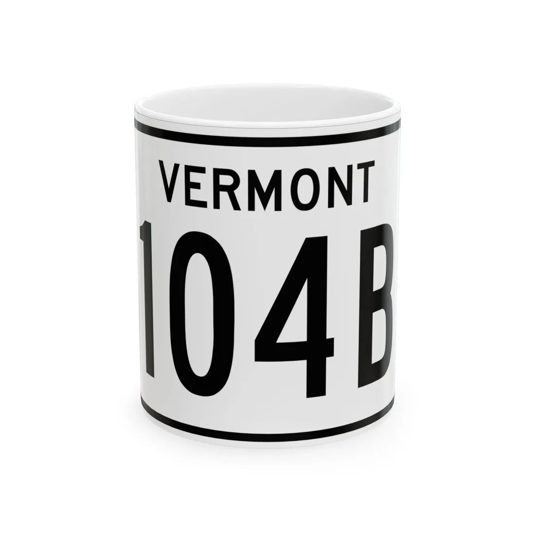 Vermont 104B 1955 (Vermont) (Road Sign) White Coffee Mug 11oz - Go Mug Yourself