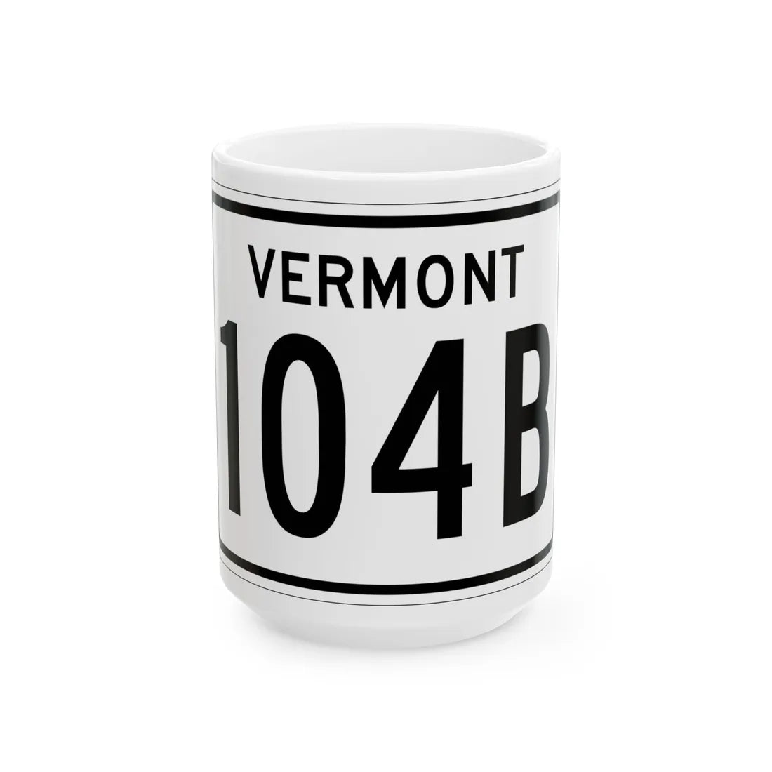 Vermont 104B 1955 (Vermont) (Road Sign) White Coffee Mug 15oz - Go Mug Yourself