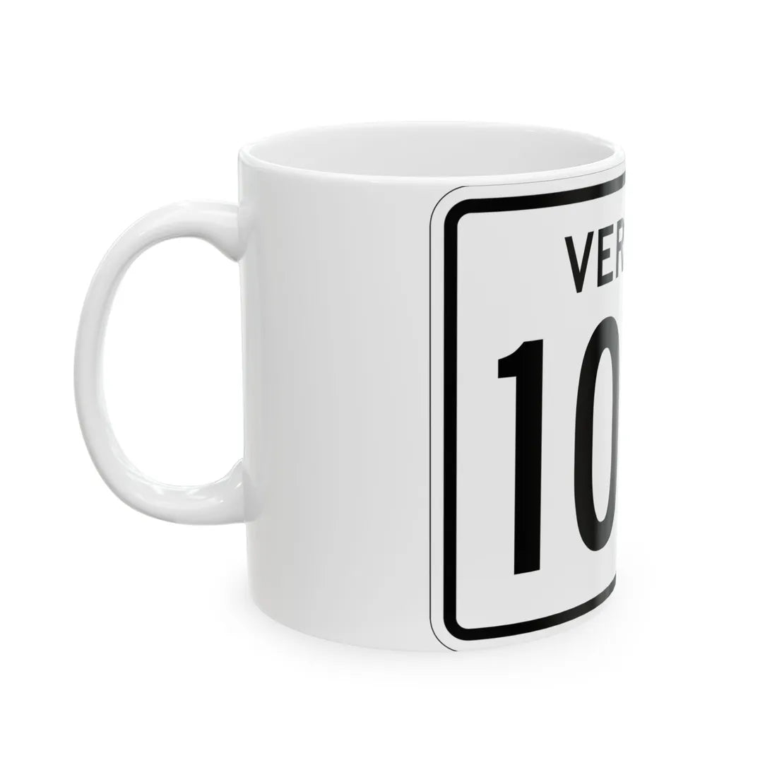 Vermont 104B 1955 (Vermont) (Road Sign) White Coffee Mug - Go Mug Yourself