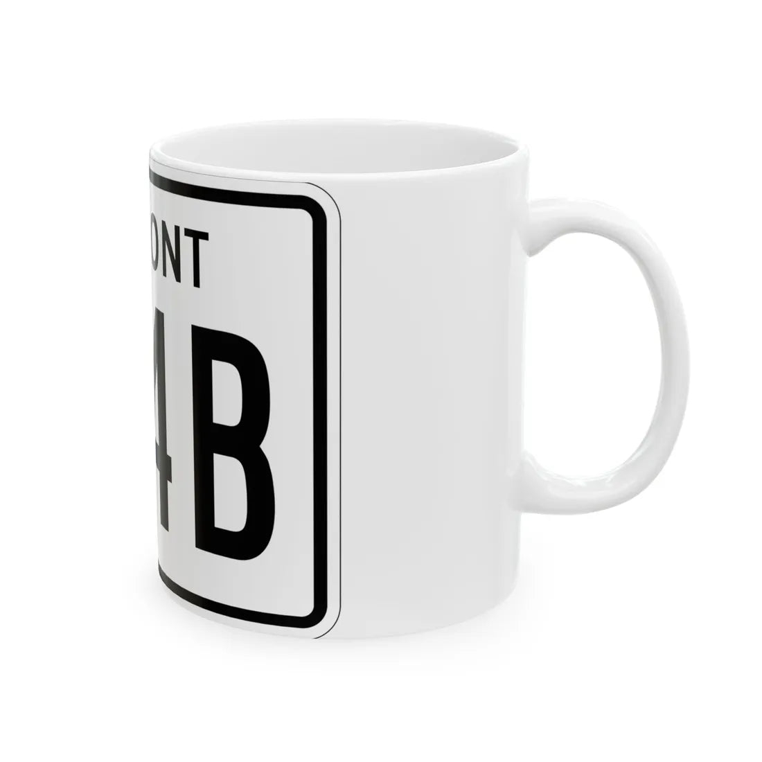 Vermont 104B 1955 (Vermont) (Road Sign) White Coffee Mug - Go Mug Yourself
