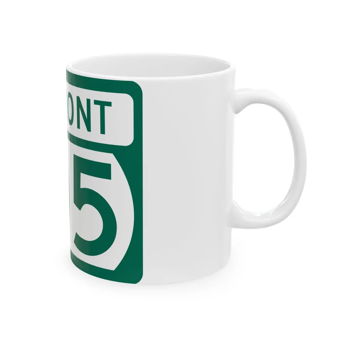 Vermont 105 (Vermont) (Road Sign) White Coffee Mug - Go Mug Yourself