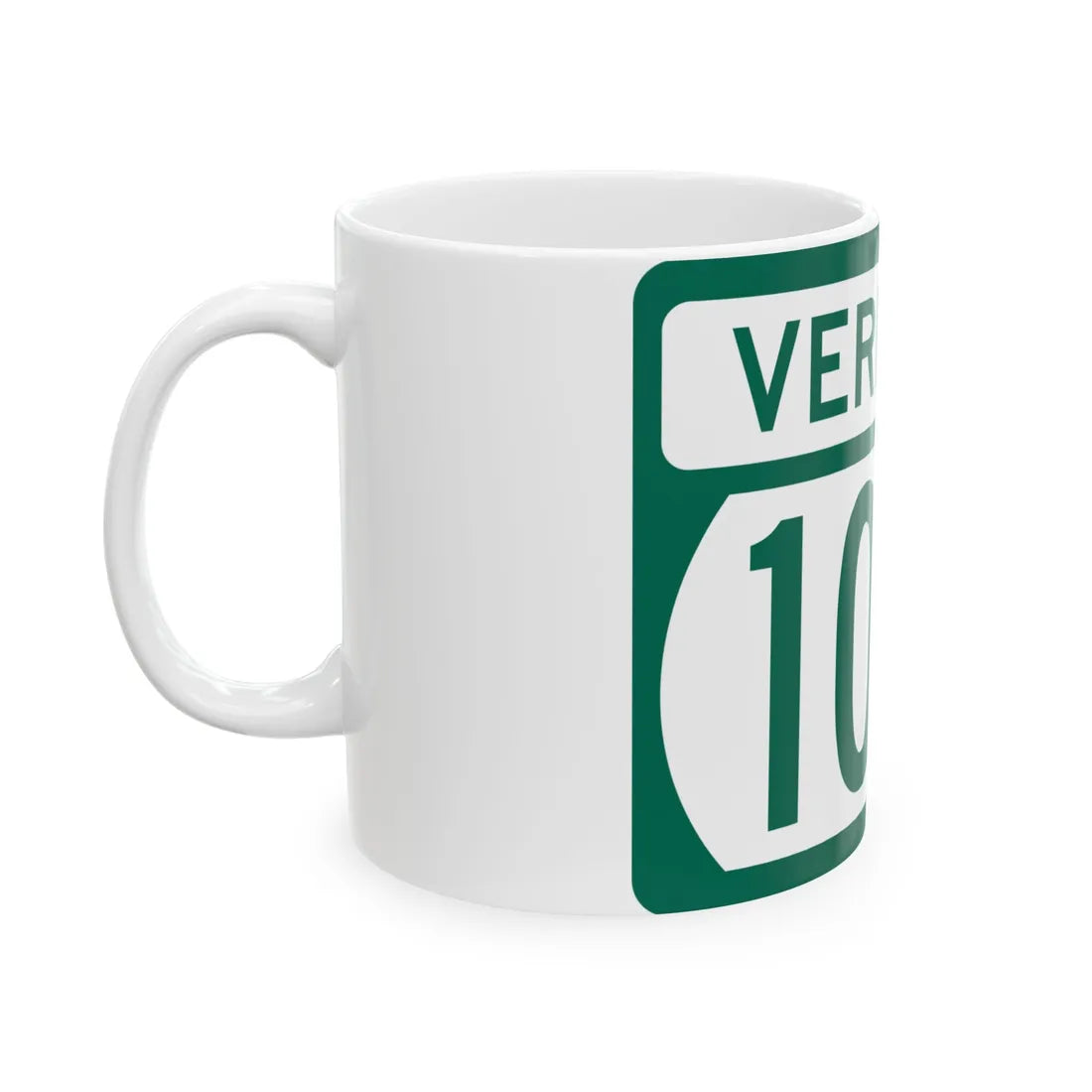 Vermont 105A (Vermont) (Road Sign) White Coffee Mug - Go Mug Yourself