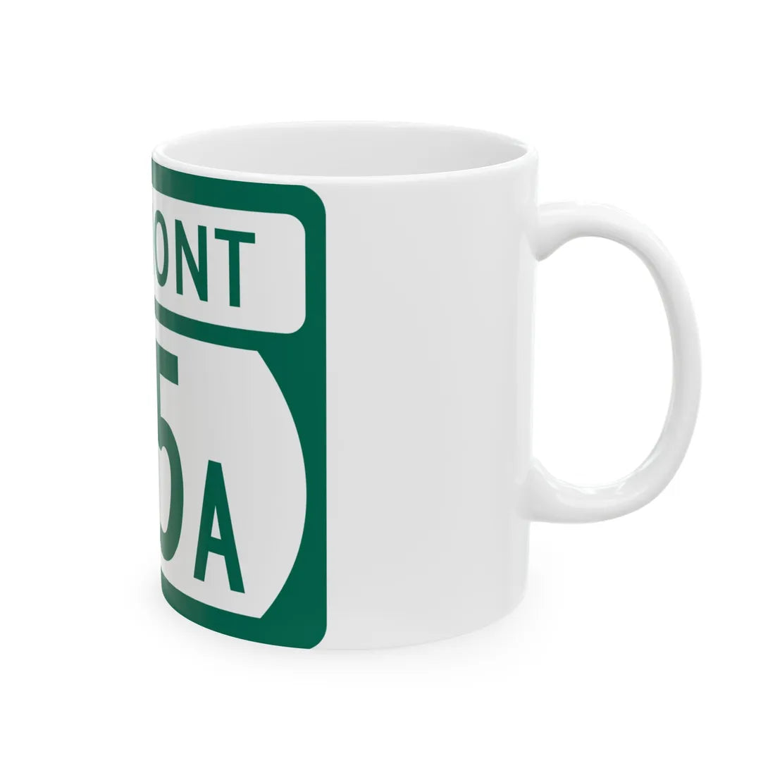 Vermont 105A (Vermont) (Road Sign) White Coffee Mug - Go Mug Yourself