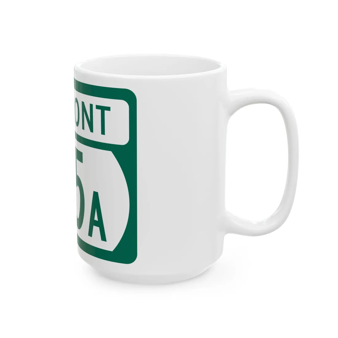 Vermont 105A (Vermont) (Road Sign) White Coffee Mug - Go Mug Yourself