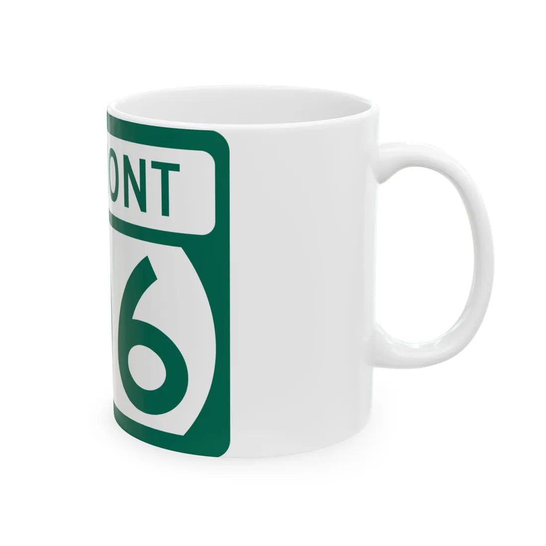 Vermont 106 (Vermont) (Road Sign) White Coffee Mug - Go Mug Yourself