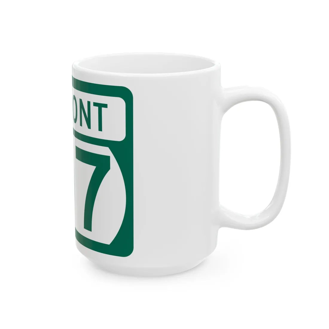 Vermont 107 (Vermont) (Road Sign) White Coffee Mug - Go Mug Yourself