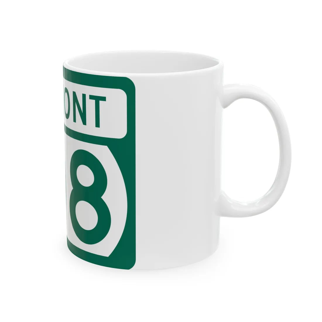 Vermont 108 (Vermont) (Road Sign) White Coffee Mug - Go Mug Yourself