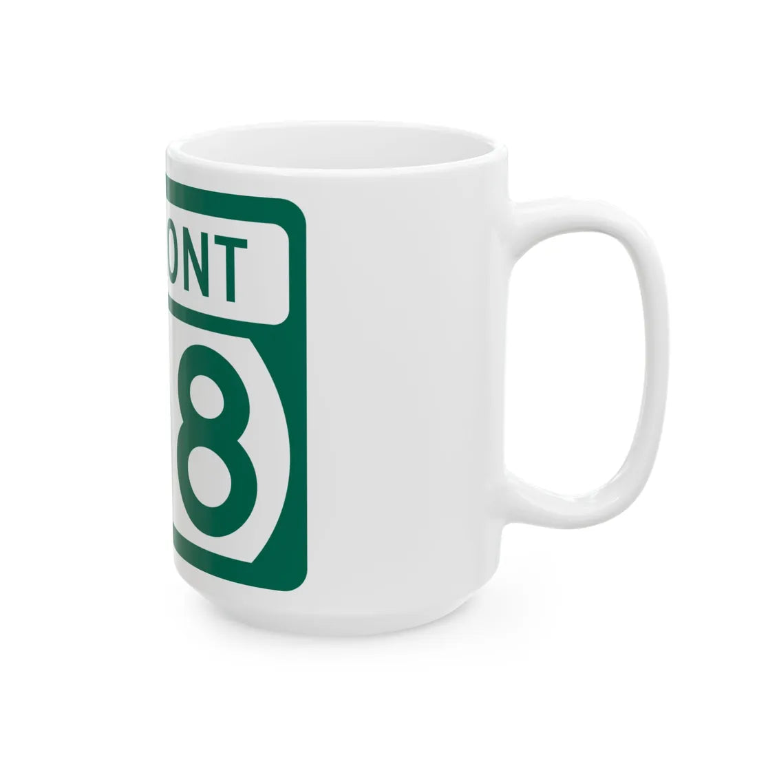 Vermont 108 (Vermont) (Road Sign) White Coffee Mug - Go Mug Yourself
