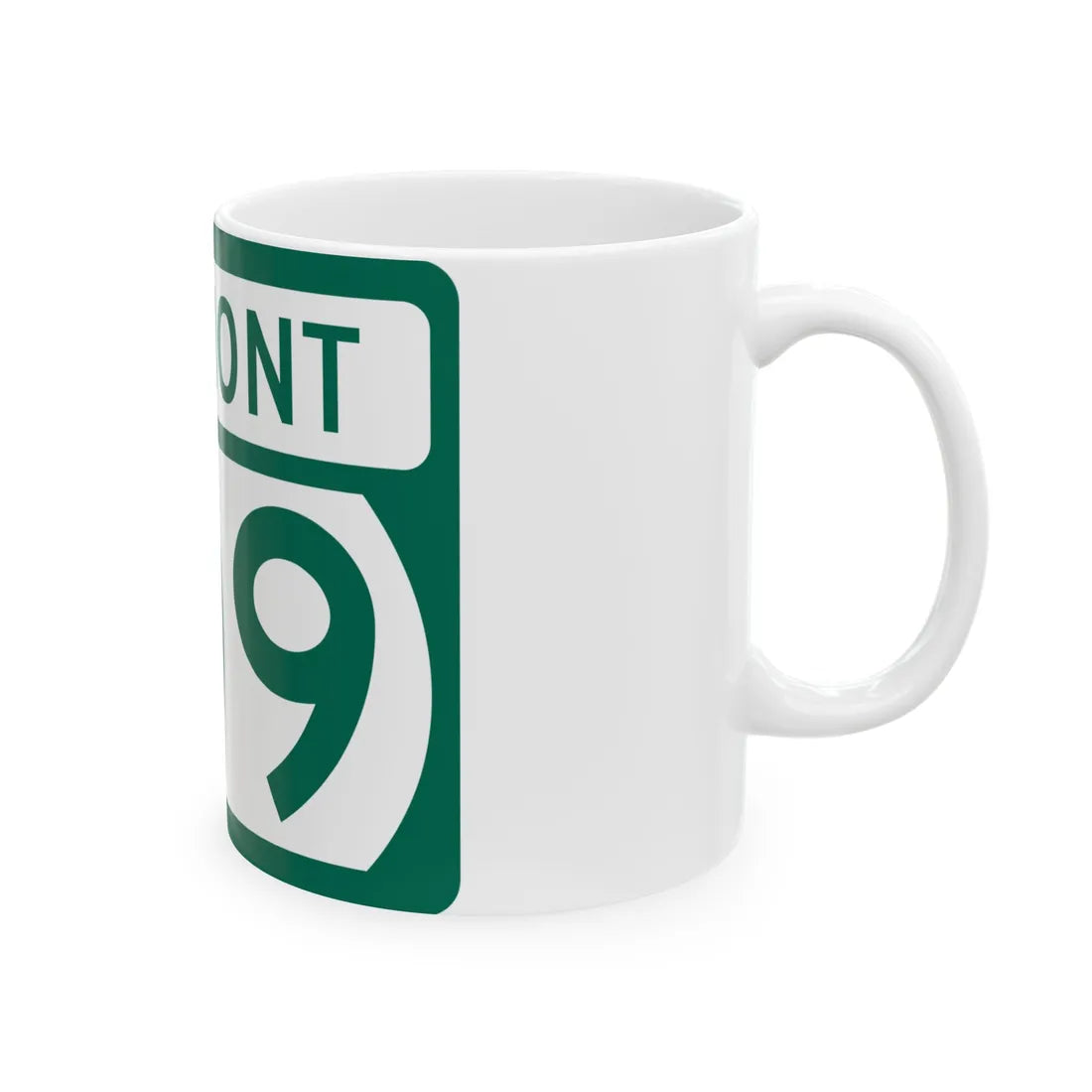 Vermont 109 (Vermont) (Road Sign) White Coffee Mug - Go Mug Yourself