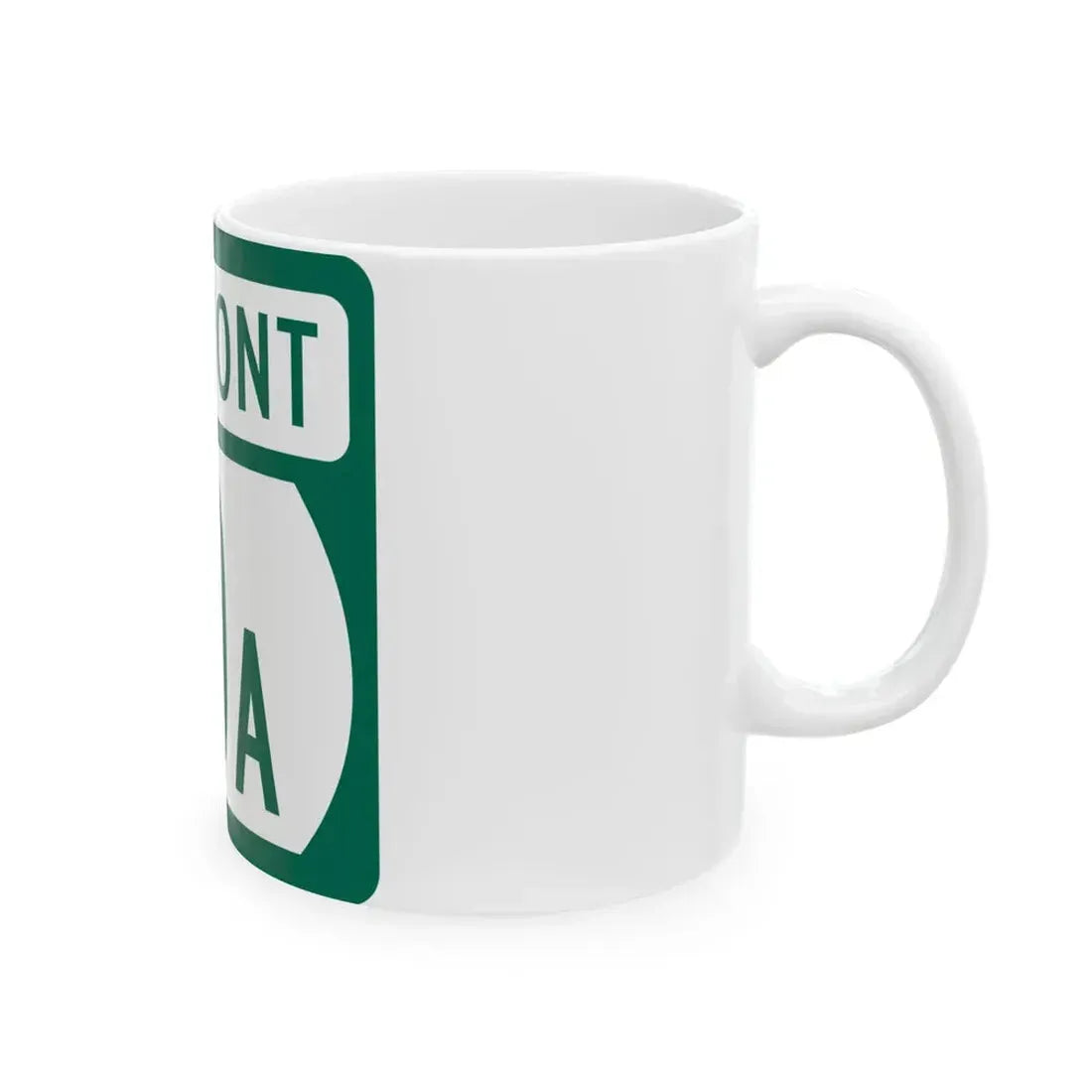 Vermont 10A (Vermont) (Road Sign) White Coffee Mug - Go Mug Yourself