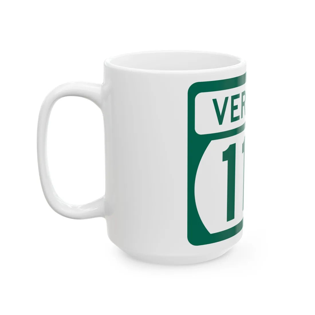 Vermont 110 (Vermont) (Road Sign) White Coffee Mug - Go Mug Yourself