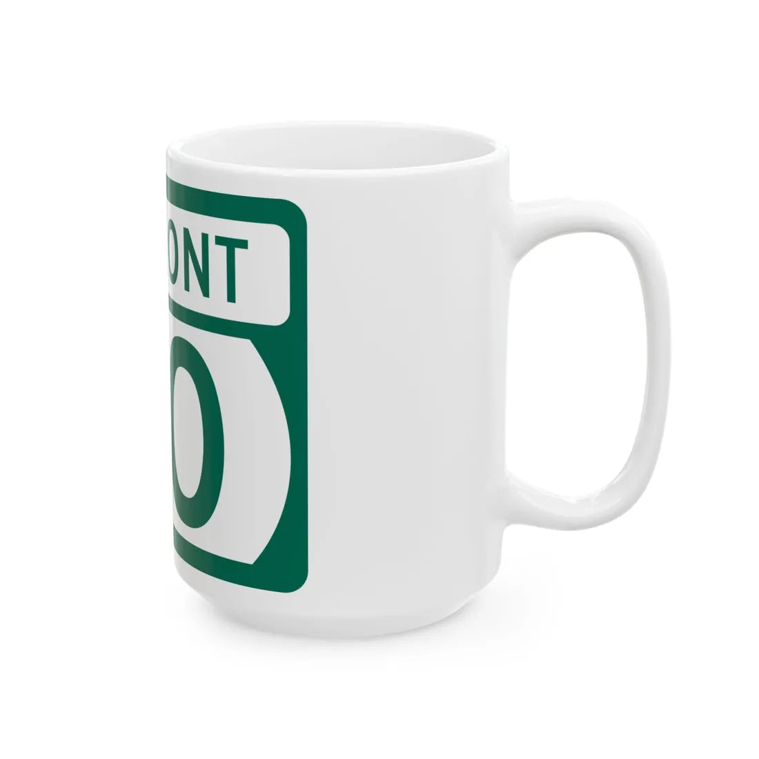 Vermont 110 (Vermont) (Road Sign) White Coffee Mug - Go Mug Yourself