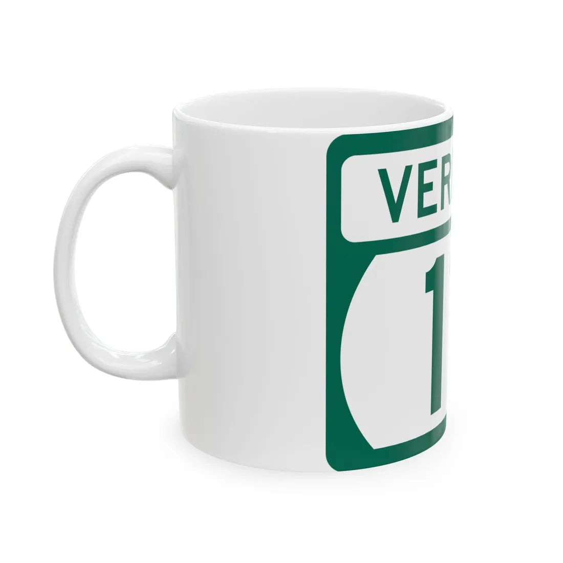 Vermont 111 (Vermont) (Road Sign) White Coffee Mug - Go Mug Yourself