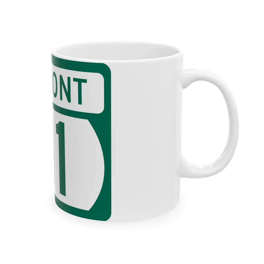 Vermont 111 (Vermont) (Road Sign) White Coffee Mug - Go Mug Yourself