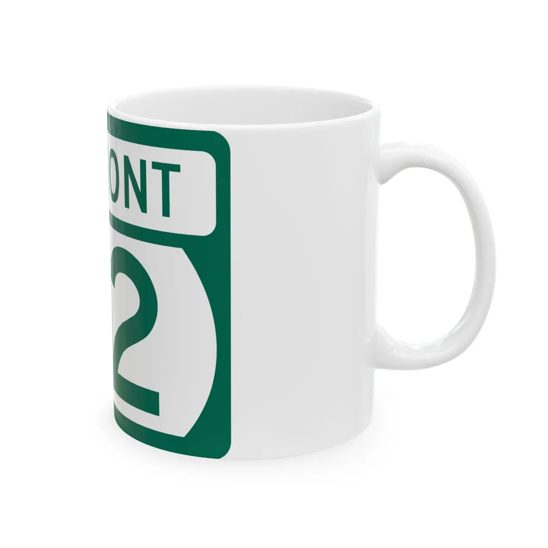 Vermont 112 (Vermont) (Road Sign) White Coffee Mug - Go Mug Yourself