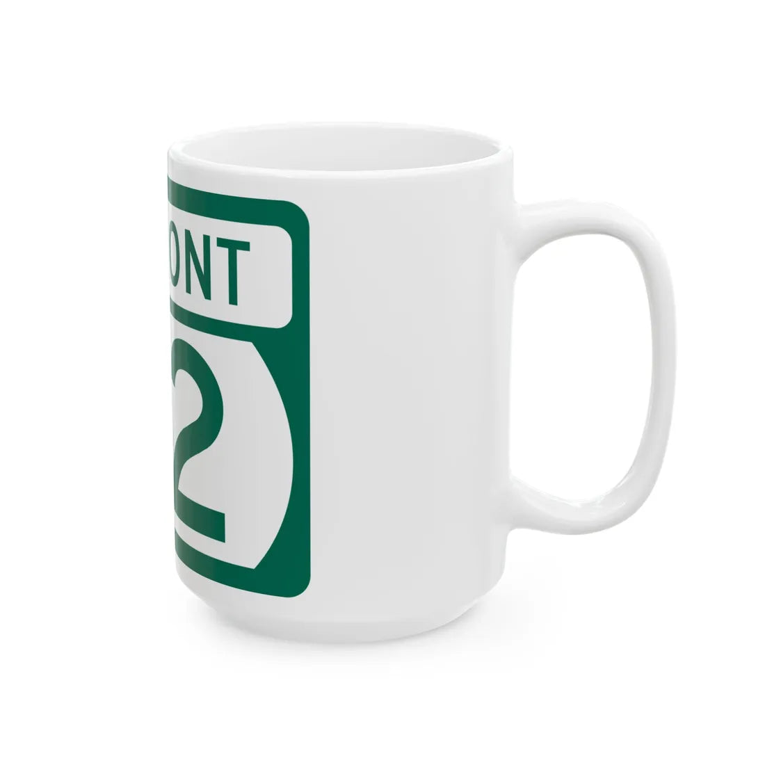 Vermont 112 (Vermont) (Road Sign) White Coffee Mug - Go Mug Yourself