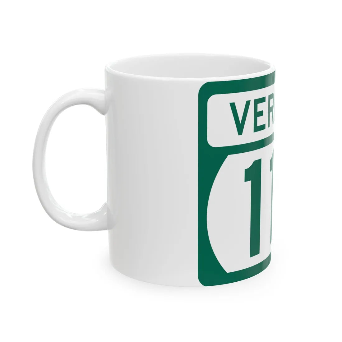 Vermont 113 (Vermont) (Road Sign) White Coffee Mug - Go Mug Yourself