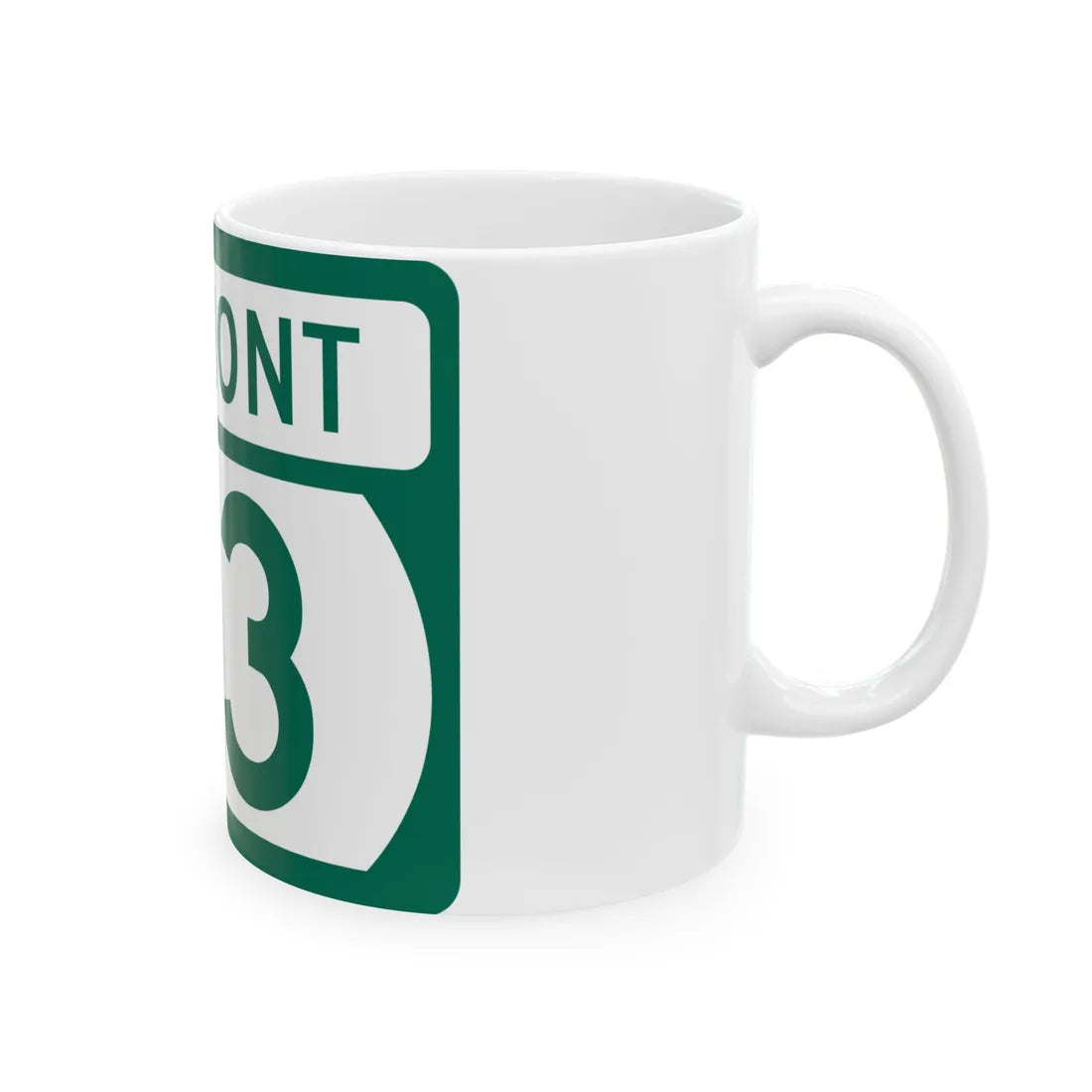 Vermont 113 (Vermont) (Road Sign) White Coffee Mug - Go Mug Yourself
