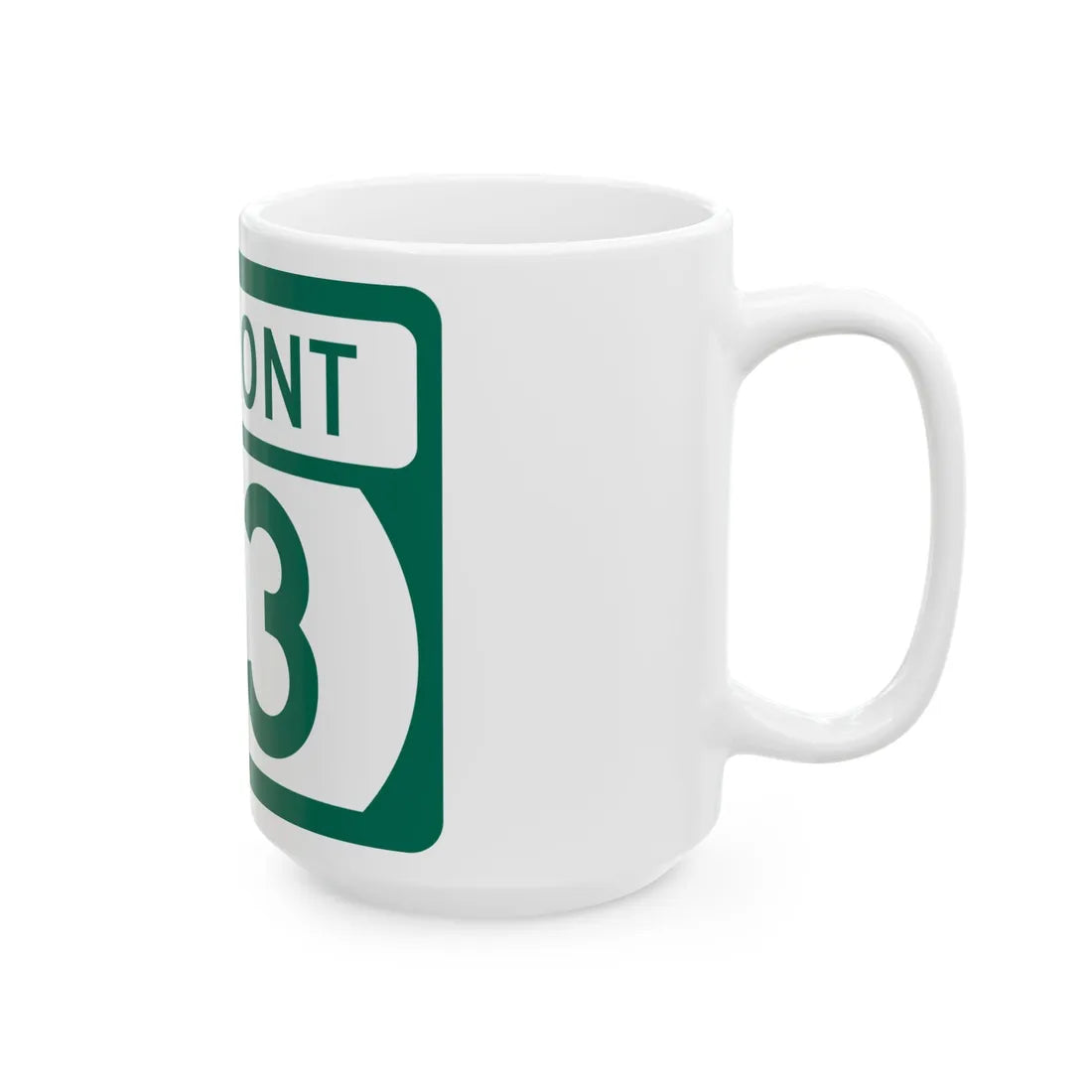 Vermont 113 (Vermont) (Road Sign) White Coffee Mug - Go Mug Yourself