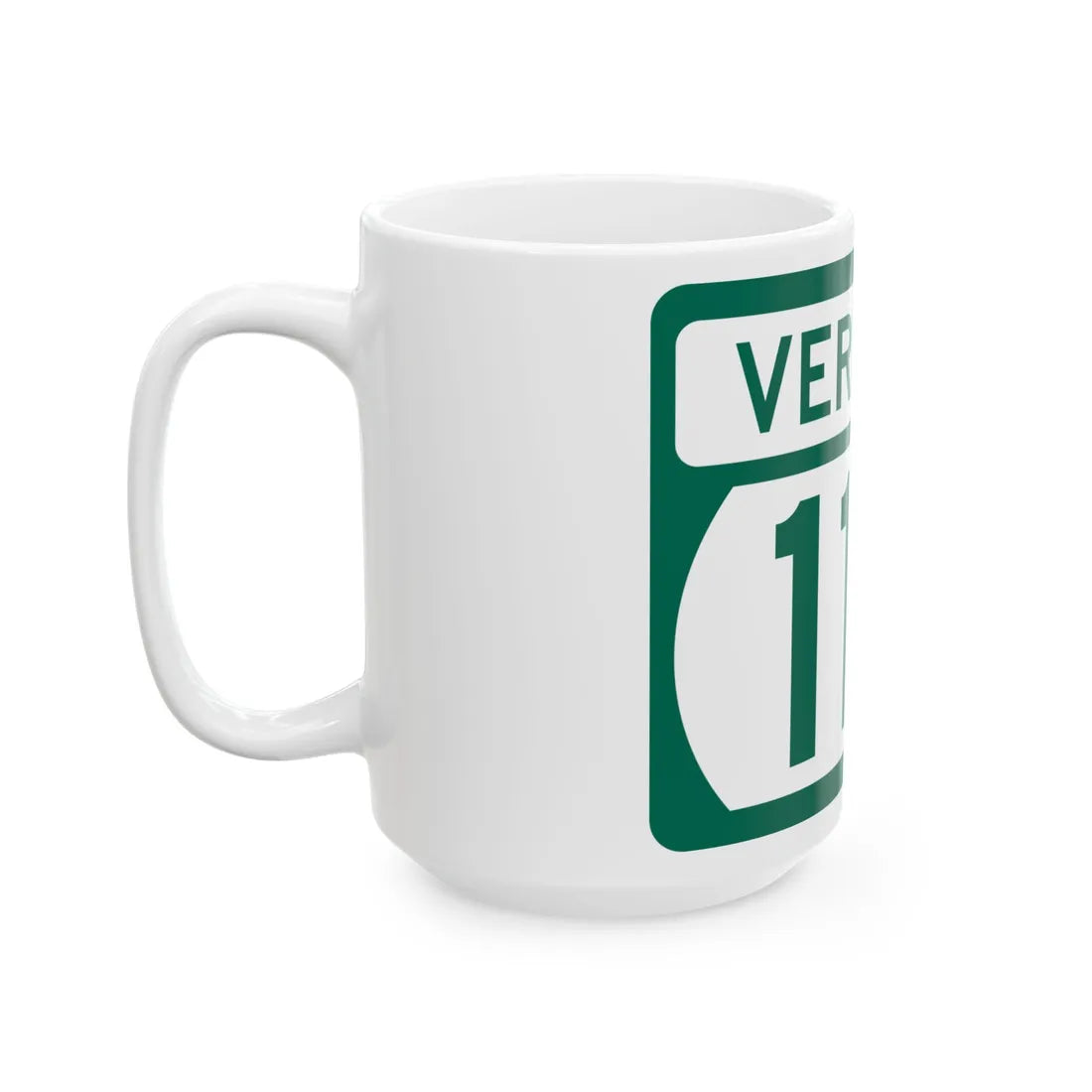 Vermont 114 (Vermont) (Road Sign) White Coffee Mug - Go Mug Yourself