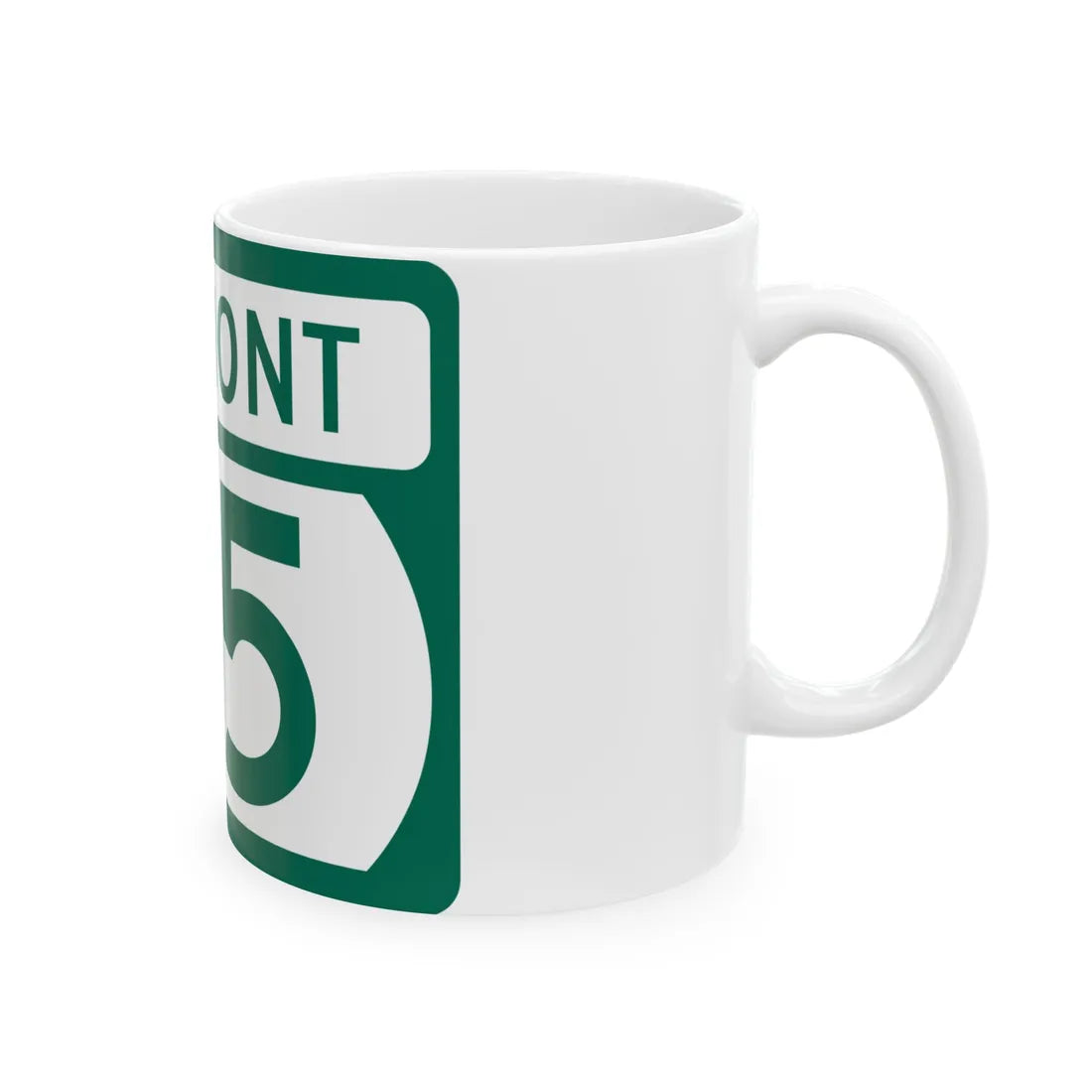 Vermont 115 (Vermont) (Road Sign) White Coffee Mug - Go Mug Yourself