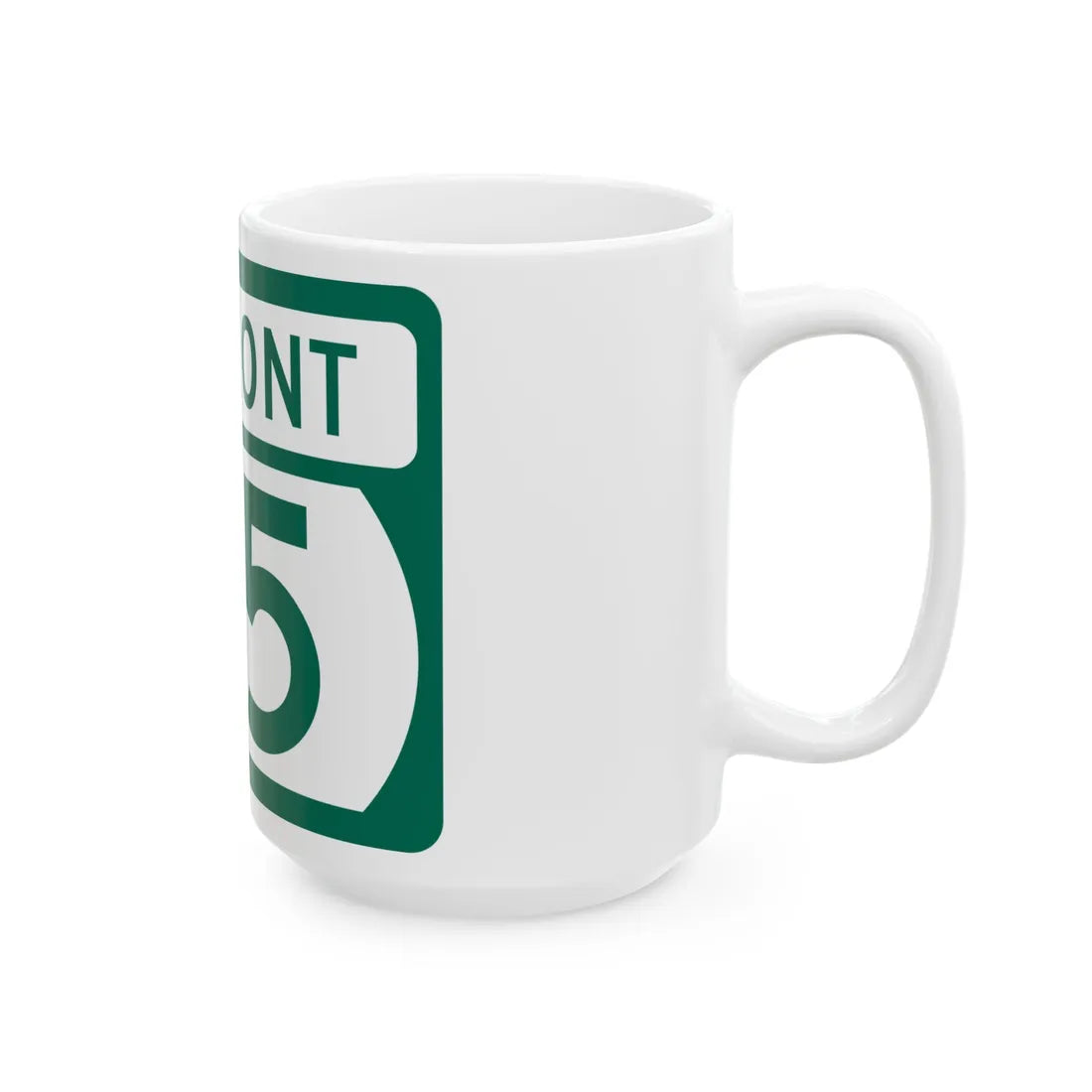 Vermont 115 (Vermont) (Road Sign) White Coffee Mug - Go Mug Yourself