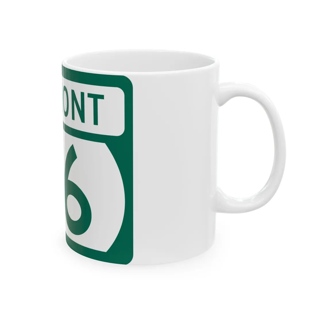 Vermont 116 (Vermont) (Road Sign) White Coffee Mug - Go Mug Yourself