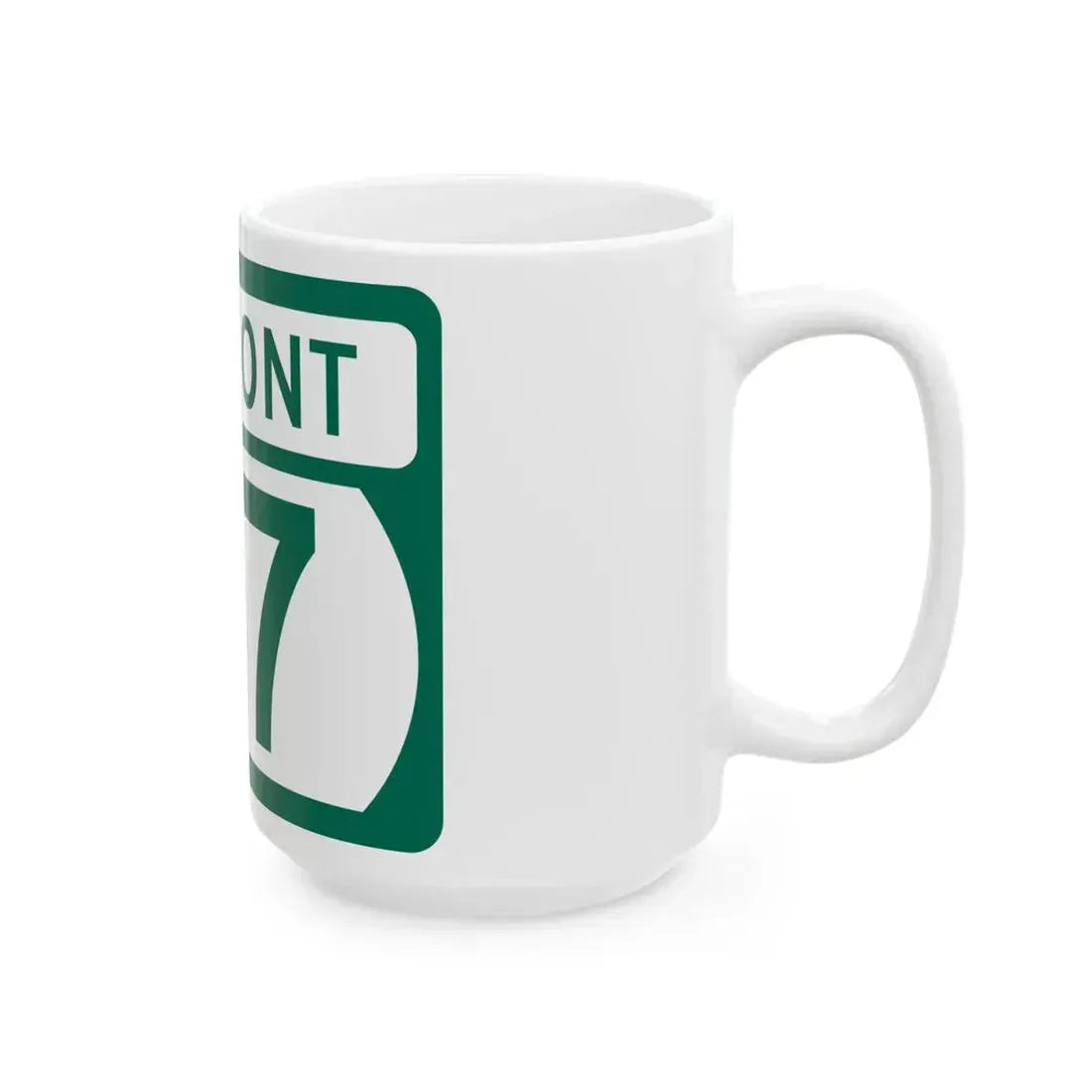 Vermont 117 (Vermont) (Road Sign) White Coffee Mug - Go Mug Yourself